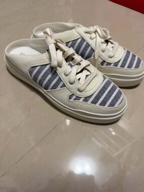 COLE HANN: Striped Canvas Slip-On Sneakers